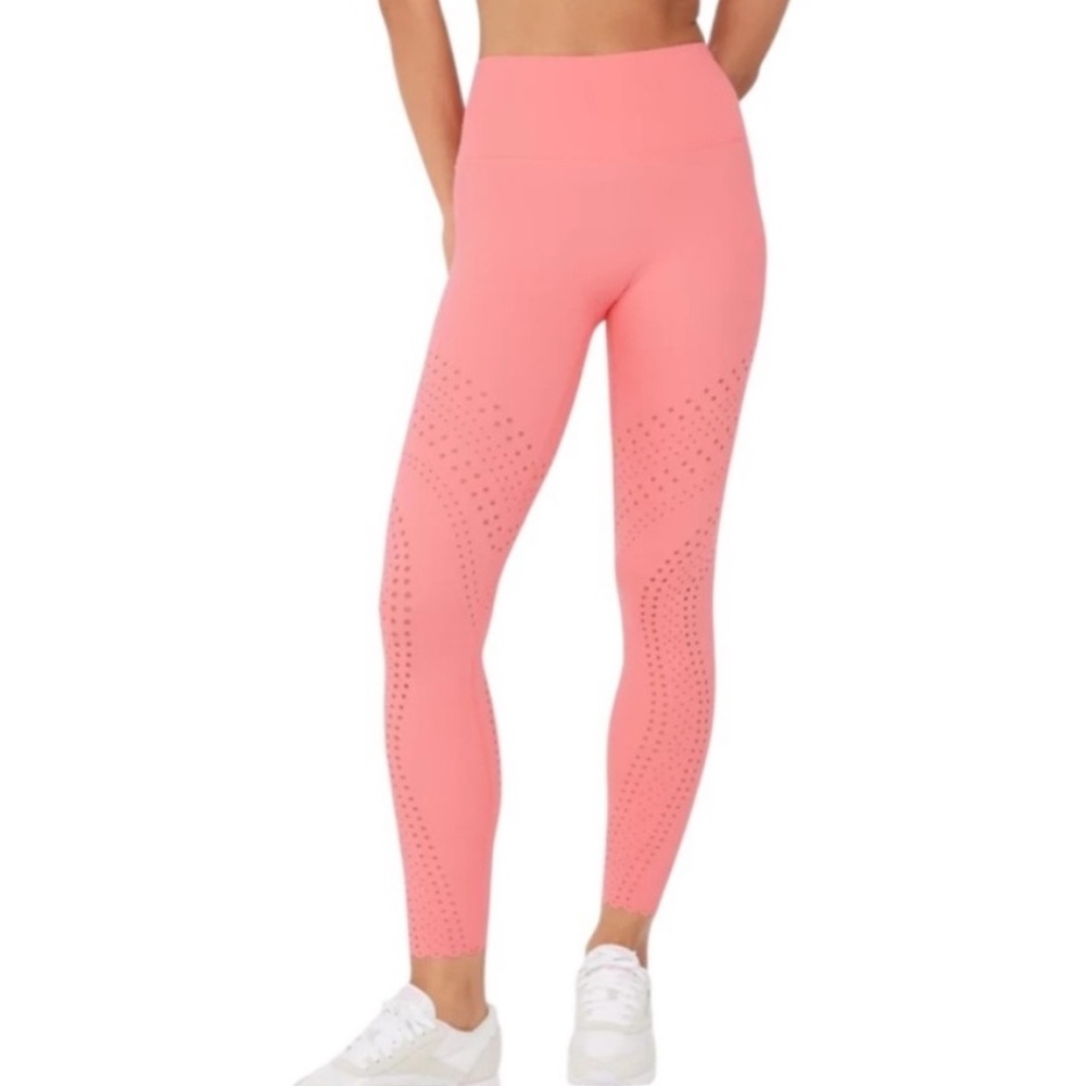 Aerie Offline Goals High Waisted 7/8 Leggings Coral, Size Small - Picture 2 of 4